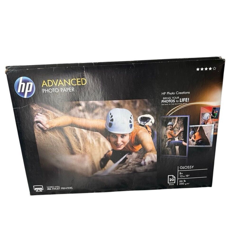 HP 13” x 19” Advanced Photo Paper 2 Partial Packs 33 Sheets